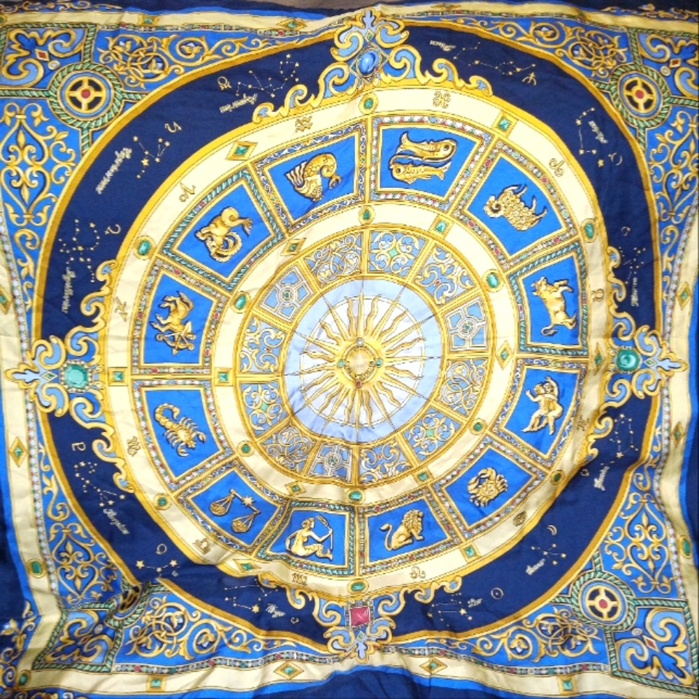 Michaela frey 100%silk scarf ( astrological signs)